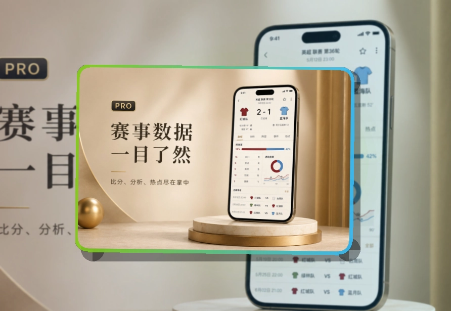 紧凑功能卡 · 官方移动入口 · 赛况信息集中呈现界面展示